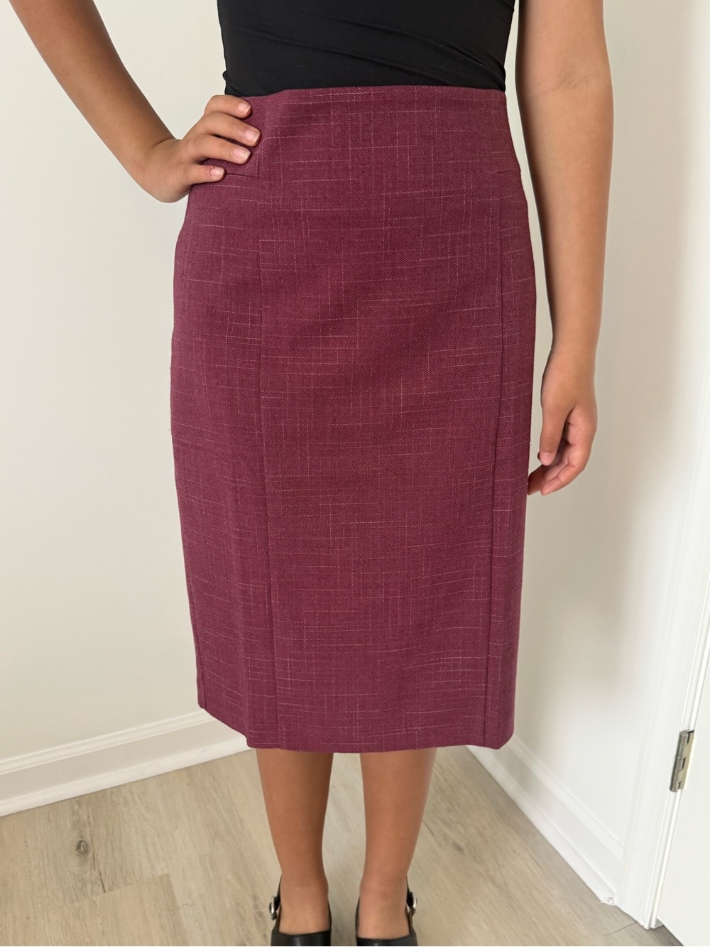 Ann Taylor Wine Colored Pencil Skirt